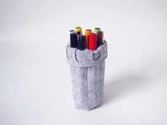 Custom soft felt pencil case roll up pencil bag pen holder