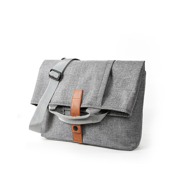 Custom High Quality Women Shoulder Bag Laptop Canvas Leather Messenger Bag