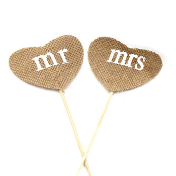 Most Popular Cute Acrylic Cake Heart Topper Inserted Card With Plug-In For Wedding Decoration