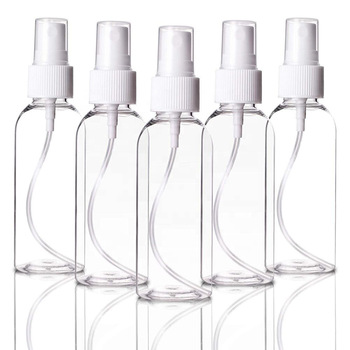 50 ml PET plastic Empty Clear Refillable Plastic Cleaning alcohol Mist Spray Bottles