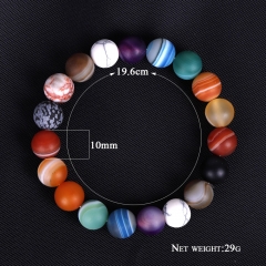 Custom Natural Stone Solar System Eight Planets Bracelet Universe Milky Way Starry Exploration Bracelet