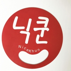 Low MOQ Cheap custom logo 19*19 cm round mini pp advertising hand fan