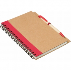 Simple and customizable kraft paper spiral promotion notebook