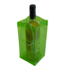 Custom logo Transparent pvc plastic travel wine ice cooler bag