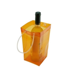 Custom logo Transparent pvc plastic travel wine ice cooler bag