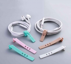 Custom logo 4Pcs silicone Earphone Cable winder