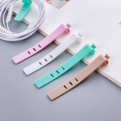 Custom logo 4Pcs silicone Earphone Cable winder