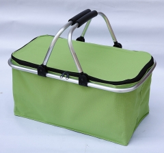 Portable Outdoor Folding Collapsible Picnic Basket with Double Handles