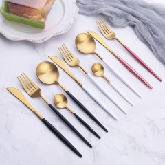 golden cutlery spoon cutlery stainless steel cutlery set custom logo