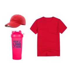 Custom Outdoor Corporate group anniversary activities leisure Hat T-shirt cup gifts set