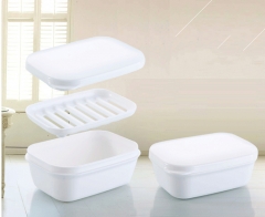 Portable travel soap box waterproof leak-proof drainable soap box