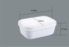 Portable travel soap box waterproof leak-proof drainable soap box