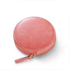 Exquisite leather fashion small round and large capacity ladies coin purse