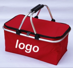 Portable Outdoor Folding Collapsible Picnic Basket with Double Handles