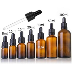 Hot Amber Glass Dropper Essential Oil Bottle