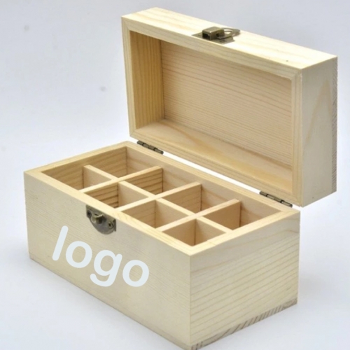 Custom 6 8 10 20 timber display essential oil packaging storage wooden box