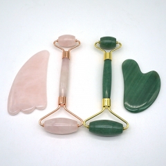 Facial Jade Roller with Gua Sha Set