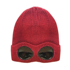 Windproof Knitted Hat With Glasses