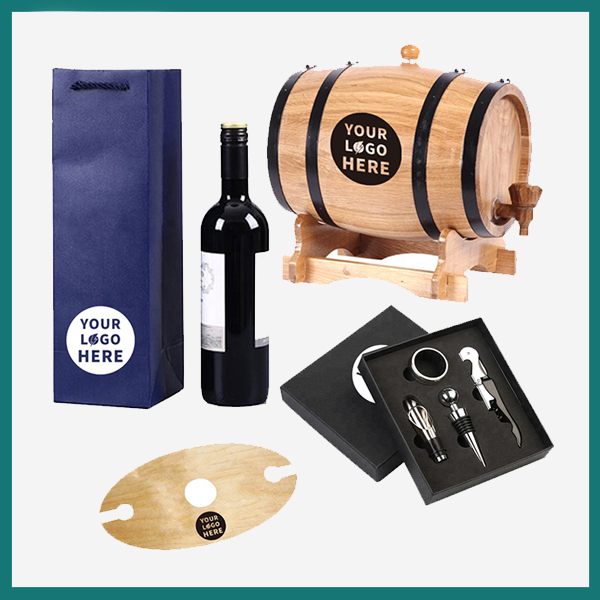 Promotional Gift Sets for Alcoholic Drink Alcohol Branding Liquor Spirits Brands Wine Vino Brand Sets