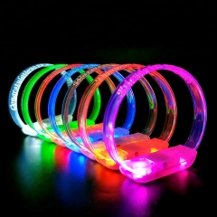 Flashing Light Arm Wristband Multicolor Music Activated LED Bracelet Bars Events Gift