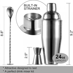 Three stage stainless steel electroplated metal shaker