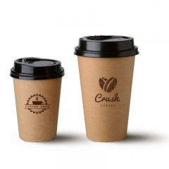 Disposable Double-Wall Paper Cup With Lids