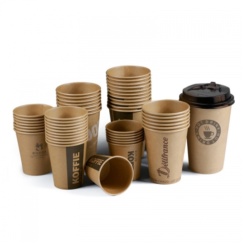 Disposable Double-Wall Paper Cup With Lids