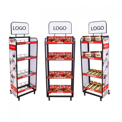 Pop Sales Retail Metal Marketing Food Candy Drink Bottle Racks Display Wire Shelves Snack Display Rack