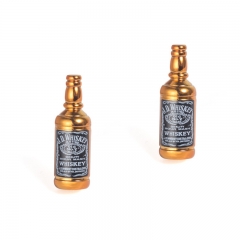 Golden Whisky bottle styling Metal cufflinks Men's shirt cufflinks