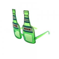 Bar party funky glasses photo props decoration green beer bottle styling holiday supplies