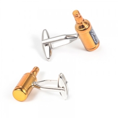 Golden Whisky bottle styling Metal cufflinks Men's shirt cufflinks