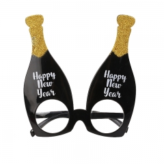 party photo concave styling glasses with gold powder style beer bottle glasses