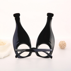 party photo concave styling glasses with gold powder style beer bottle glasses