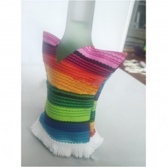 Wine bottle Set ornaments with fringed waistcoat Clothing modeling bottle set Mexican holiday