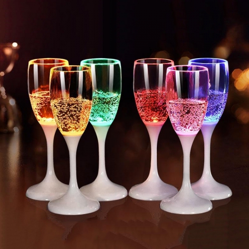 Luminous Water Sensing food grade Wedding reception party atmosphere Champagne Cup Patent injection molded plastic led Luminous cup