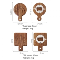 Acacia wood bottle opener