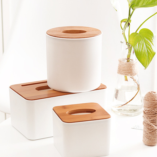 Wooden Rectangular Tissue Box Holder