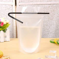 Clear Drink Pouches With Straw