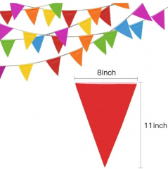 Multicolor Pennant Banners String Flag Banner Nylon Fabric Pennant Flags For Grand Opening
