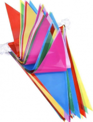 Multicolor Pennant Banners String Flag Banner Nylon Fabric Pennant Flags For Grand Opening