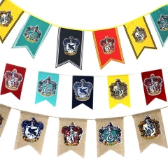 Holiday/birthday party Scene arrangement string flag banners