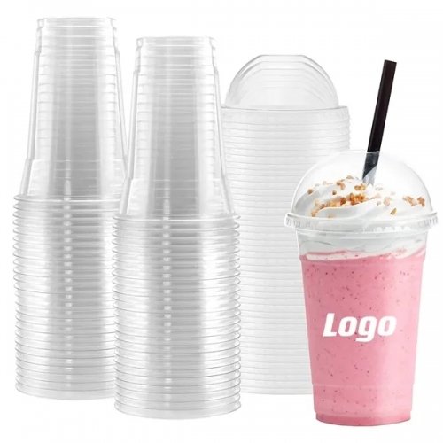 16 OZ Plastic Cups With Dome Lids