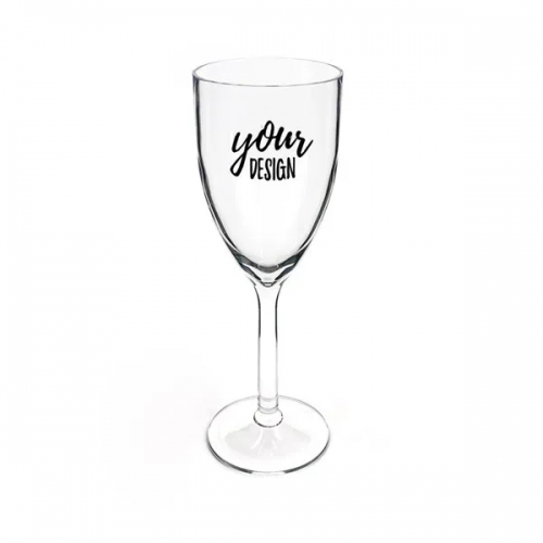 8 oz. Promotional Plastic Wine Glass
