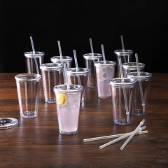 Double-Walled Transparent Drinking Cup