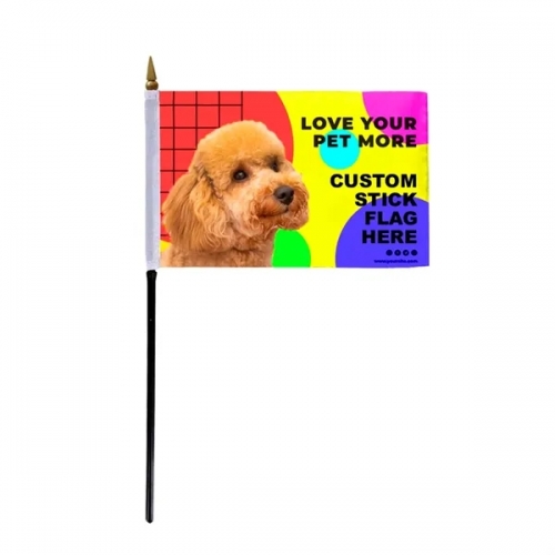 4" x 6" Custom Stick Flag