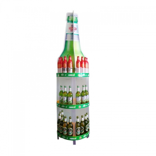 Wine bottle modeling display rack