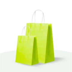 2 Sizes Reusable Multiple Color Kraft Paper Tote Bag