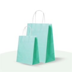 2 Sizes Reusable Multiple Color Kraft Paper Tote Bag