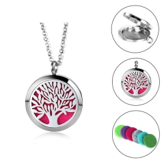 Stainless Steel Hollow Essential Oil Diffuser Necklace