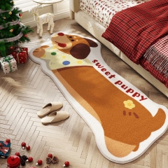 Puppy-like cashmere floor mat